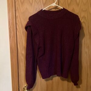 Who What Wear Maroon Crew Neck Sweater